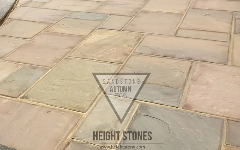 Autumn Brown Sandstone Tiles Slabs
