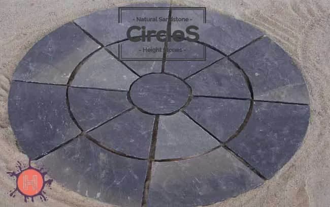 Black Sandstone Circular Paving