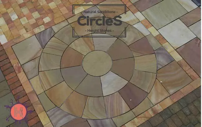 Buff Sandstone Circle Paving Circle