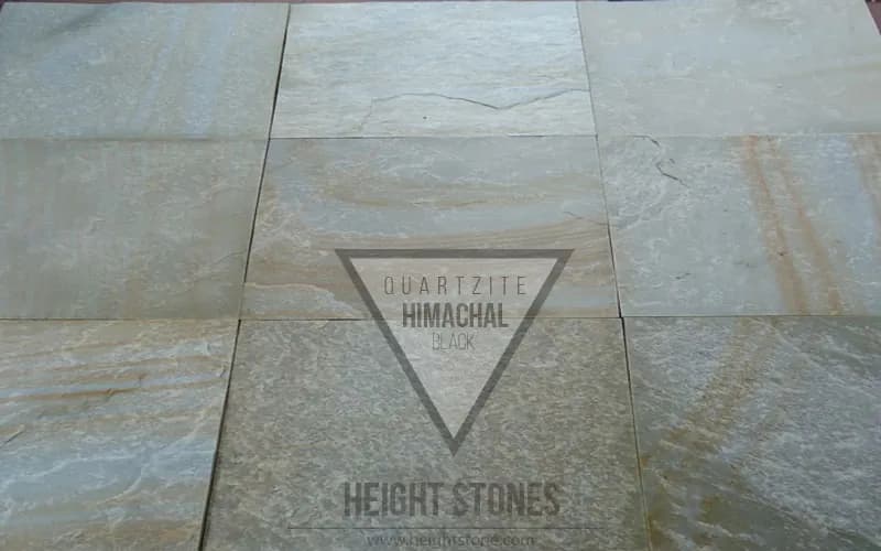 Himachal Black Quartzite Tiles Slabs