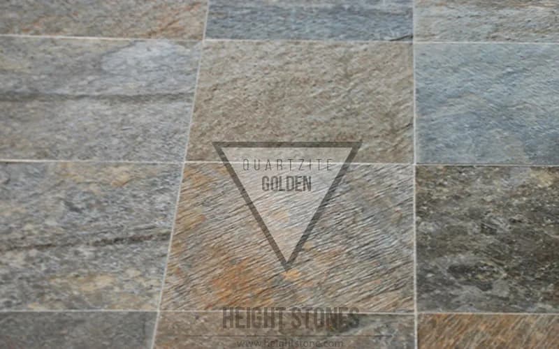 Indian Golden Quartzite Tiles Slabs