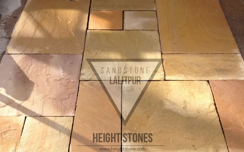 Lalitpur Yellow Sandstone Tiles Slabs