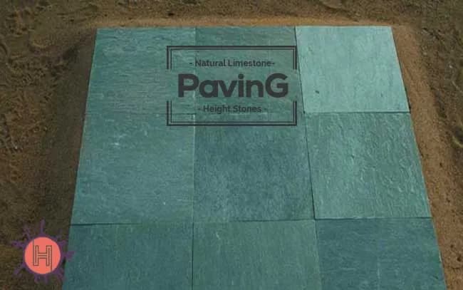 Lime Green Limestone Paving