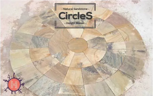 Mint Fossil Sandstone Paving Circle