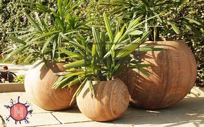 Rainbow Ball Sandstone Planter STP-3