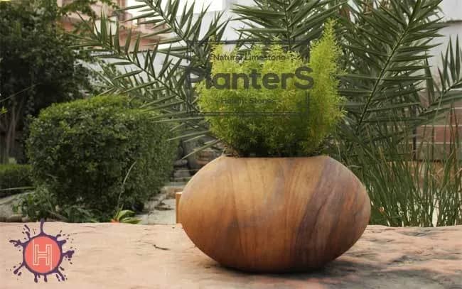Rainbow Oval Sandstone Planter STP-9