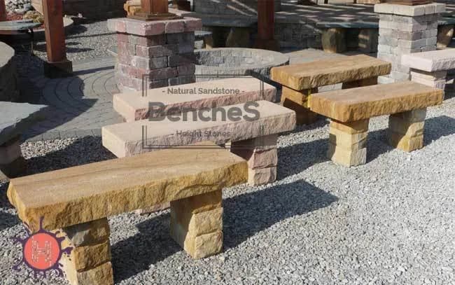 Rainbow Sandstone Garden Bench STB-3