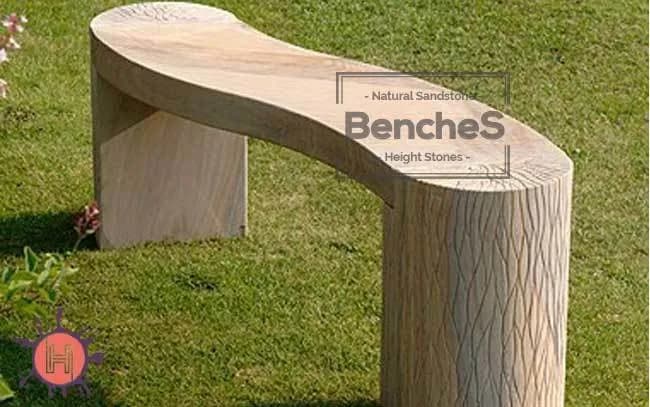 Rainbow Sandstone Garden Bench STB-4