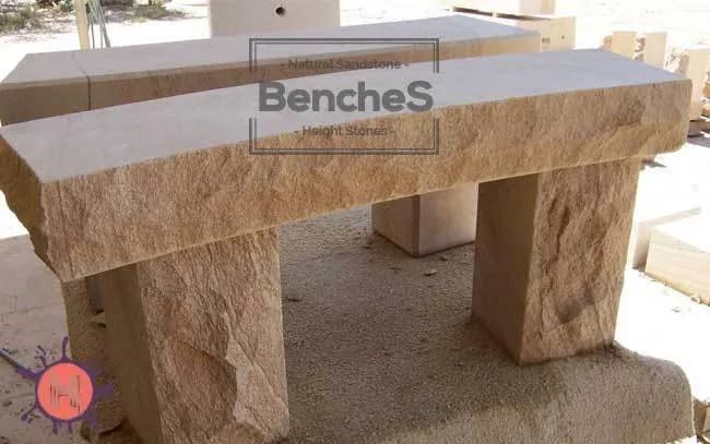 Rainbow Sandstone Garden Bench STB-5