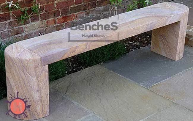 Rainbow Sandstone Garden Bench STB-6