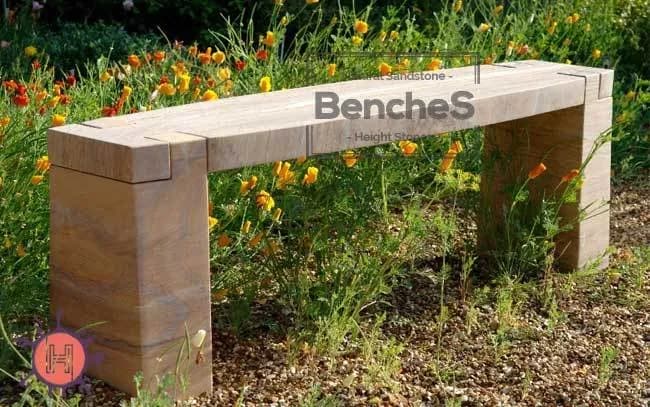 Rainbow Sandstone Garden Bench STB-7