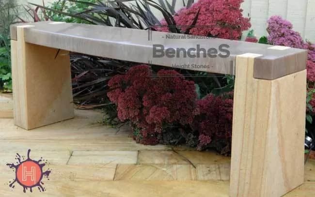 Teakwood Sandstone Garden Bench STB-8