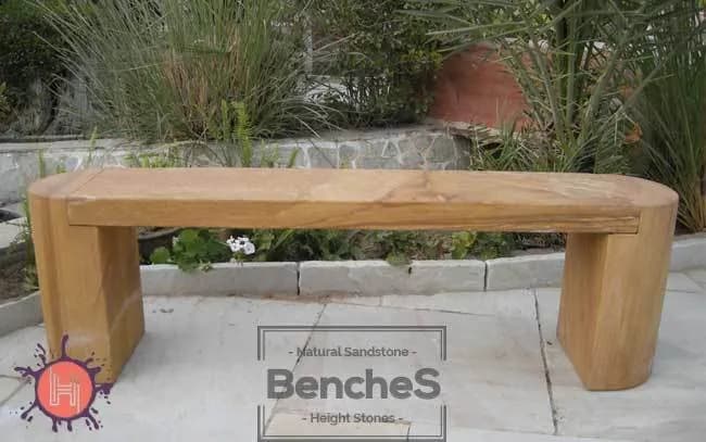 Teakwood Sandstone Garden Bench STB-9