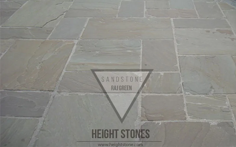 Raj Green Sandstone Tiles Slabs