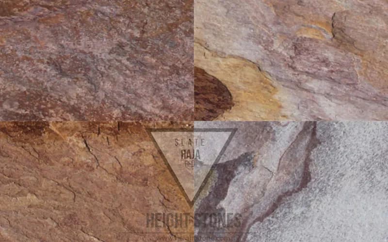Raja Red Slate Tiles Slabs
