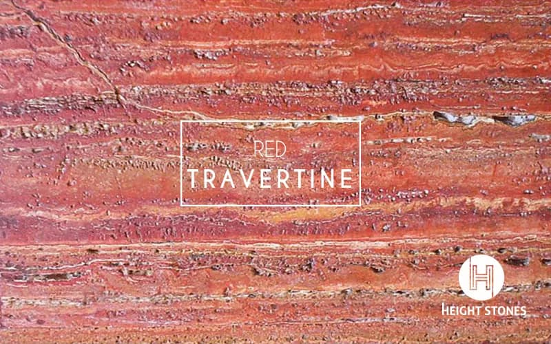 Red Travertine Tiles Slabs