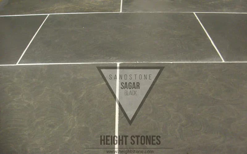 Sagar Black Sandstone Tiles Slabs