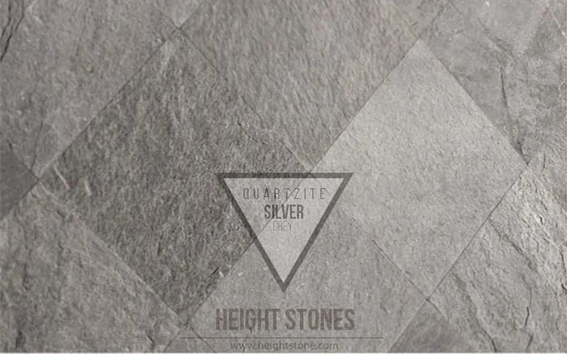 Silver Grey Quartzite Tiles Slabs