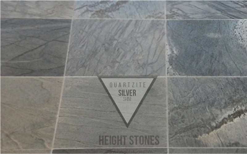 Silver Shine Quartzite Tiles Slabs