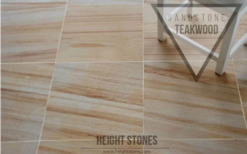 Teakwood Sandstone Tiles Slabs