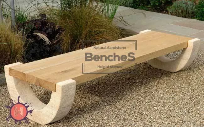 Teakwood Sandstone Bench STB-2