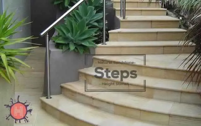 Teakwood Sandstone Step Risres
